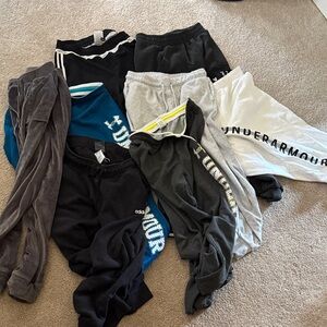 Under Armour Kids' Black and Gray Joggers